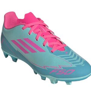 Adidas F50 Club Messi Jr Cleats Size 12 Aqua/Pink